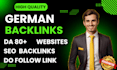 provide high authority german backlinks