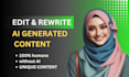rewrite, and edit ai content, without chat gpt to humanize