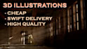 make you a high quality custom 3d render
