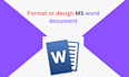 design and format ms word document