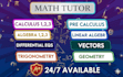 be your online math tutor from school to university