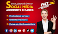 set up professional social media pages, fb, ig, linkedin