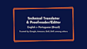 translate, proofread and edit your technical content