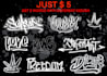 create graffiti lettering typography, text, and font logo