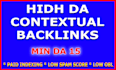 create 100 high da contextual backlinks for SEO rankings