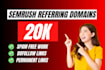 build 10k referring domains using the semrush