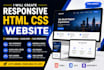 create a responsive HTML CSS website