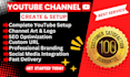 do youtube channel create and full setup professionally