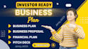do startup business plan, business proposal, financial model, pitch deck