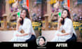 change face swap head and color adjustments professionally