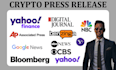 write crypto and blockchain press release and distribute to top crypto sites