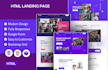make a responsive simple HTML landing page