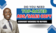 write SEO copy, sales copy, cold email copy for ads, brand,product, website blog