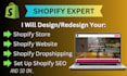 setup shopify store or dropshipping store, shopify website