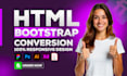 convert figma to html psd to html, html landing page xd to html css bootstrap5