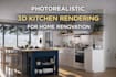 create kitchen remodel design with realistic 3d render
