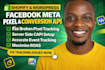 setup fix facebook pixel meta pixel conversion API for shopify wordpress website