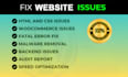 fix your website issues, layout issues and bugs