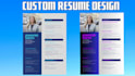 do professional resume, CV design, template for resume and cv