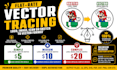 manual vector tracing, convert logo to vector, vectorize image