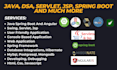 do your java servlets jsp angular spring boot swing dsa projects