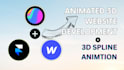 do 3d website animation, clone, edit, remix spline animation, spline to webflow