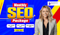provide complete monthly SEO package for your website rank