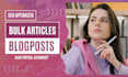 write 30 SEO friendly bulk articles and blog posts for google adsense approval