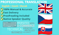 provide professional english, czech, and slovak translation