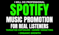 do professional spotify music promotion for real listeners