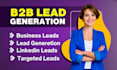 do targeted b2b lead generation, linkedin lead list and email list building