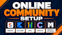 setup skool online community, ghl course manager, mighty networks, online course