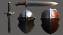 do 3d weapons model, cosplay sword, 3d helmet 3d shield, 3d game assets, 3d mask