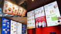 design modern restaurant menu digital menu board and animated TV screen menu