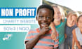 design charity, ngo website, crowdfunding, donations and non profit website