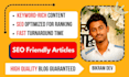 write SEO friendly blog posts and articles