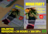 a beautiful artistic design flyer