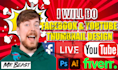 do youtube and facebook thumbnail design in 2 hours