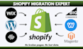 migrate wix to shopify, wordpress, squarespace, etsy, weebly store to shopify