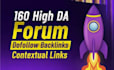 create premium forum backlinks high pa da tf cf