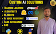 do machine learning, ai agent using n8n, rag with python