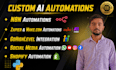 build ai agents n8n make com zapier telegram whatsapp shopify automations