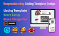design a responsive ebay template and set up your store with SEO