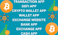 develop defi app transaction app bank app wallet app crypto wallet app cash app