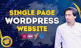 create wordpress landing page design or one page website, single page website