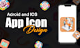design stunning and personalized app icon and website icon