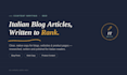 write engaging SEO blog articles in italian