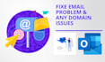 troubleshoot email problems or configure outlook issues