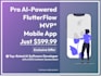 build a custom flutterflow app with modern UI and ai integration