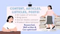 write high quality web content, listicles or articles